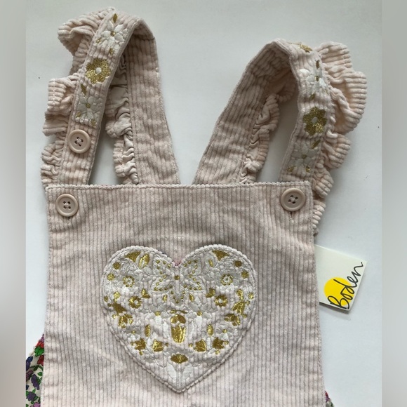 NWT Mini Boden Frill Strap Cord Overalls - Picture 8 of 9